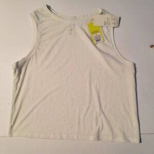 All In Motion Womens White Performance Muscle Tank Top Versatile for gym Size S